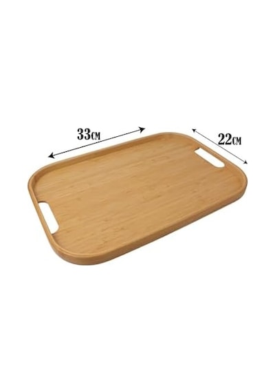 Dikdörtgen Bambu Servis Tepsisi, 2&apos Li Set, 33x22 Cm Ve 40x28 Cm Dikdörtgen Bambu Tepsi 15cm