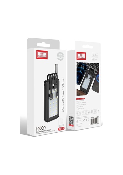Earldom PB48 10.000 Mah 10W Led Işıklı 3 in1 Dahili Kablolu Powerbank M414