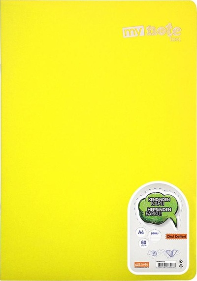 Mynote Text Klasik A4 Defter Plastik Kapak Çizgili 60 Yaprak - Sa
