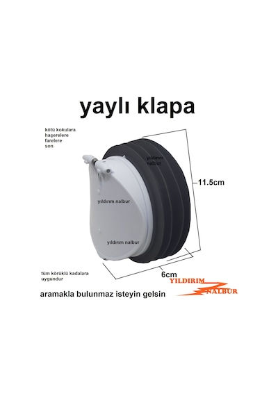 Yaylı Klapa Körüklü Kada Klapası Klozer Gider Tuvalet Gider Klape