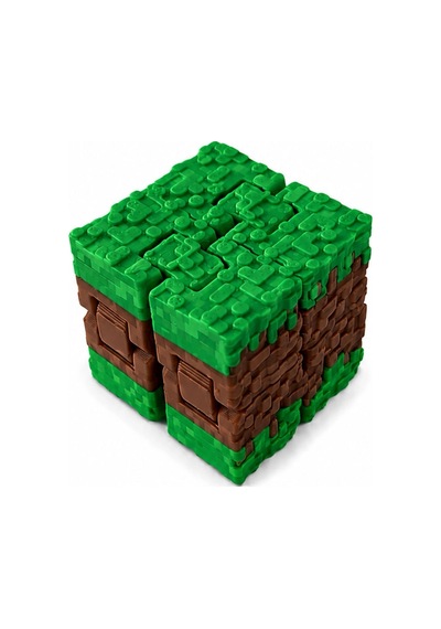 Piksel Blok Sonsuzluk Küpü Kahverengi 30x30mm