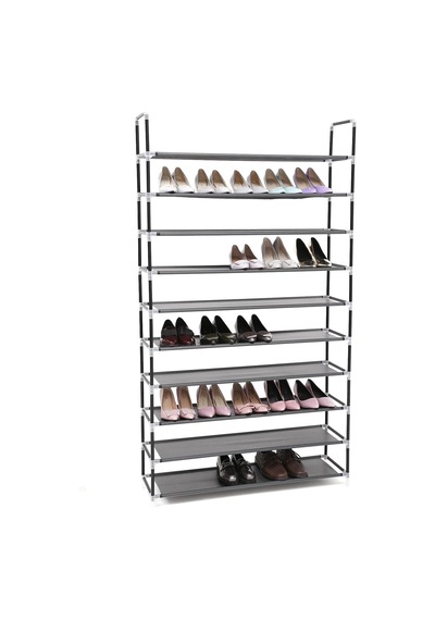 Tr 10 Katlı Ayakkabı Rafı, 100x29x175 Cm, Siyah, Lsr10h Genel Tr 10 Katlı Ayakkabı Rafı, 100x29x175 Cm, Siyah, Lsr10h Genel
