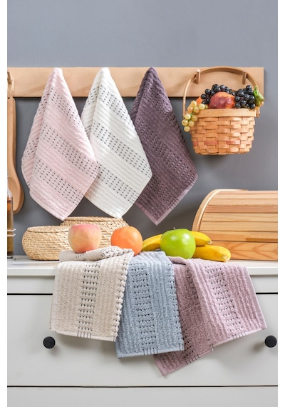 Pamir 6'lı Mutfak Ve El&yüz Havlu Seti 30x50 Cm Çok Renkli