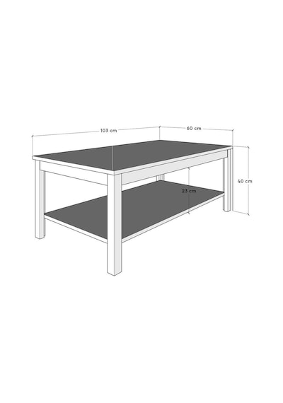 Rustik Dikdörtgen Orta Sehpa-mat Beyaz 103x40x60 Cm Gxyxd