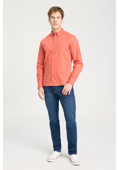 Wrangler Normal Kesim Turuncu Erkek Gömlek - W5my205279 001