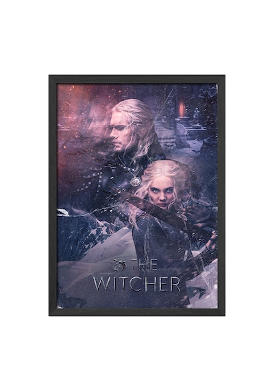 The Witcher Siyah Ahşap Çerçeveli Poster, Dizi Duvar Tablosu