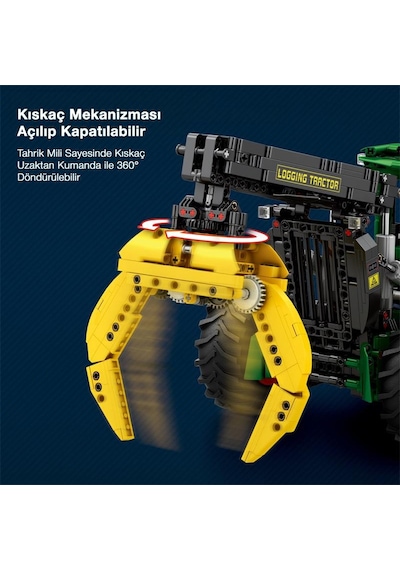 Reobrix Technic 22027 Kütük Taşıyıcı Log Skidder Kumanda&motorlu Yaratıcı Yapı Blok Seti Building Blocks - 1741 Parça