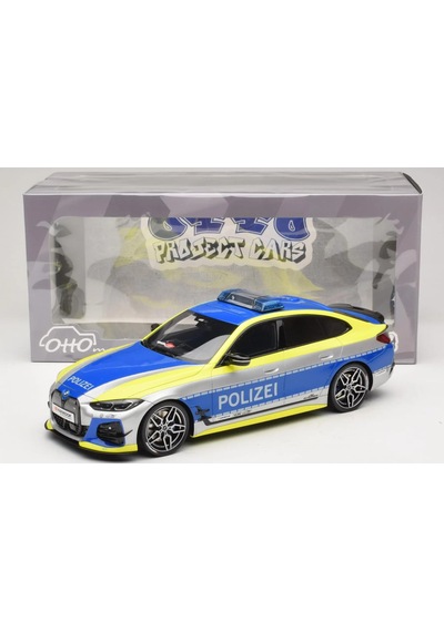 1:18 Ölçek Otto 2022 Bmw M4 G82 Ac Schnitzer Acs4 Polizei Resin Kapalı Minyatür Model Araba 25cm