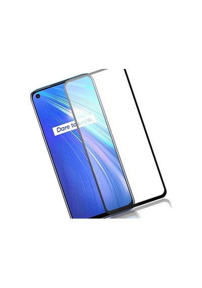 Realme 6 Siyah 5D Tam Kaplayan Ekran Koruyucu Cam