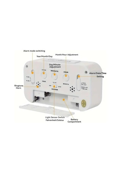 Mr Led Ekranlı Dijital Masa Saati &amp 2 Alarm Kademeli Kronometre Seti Alarm, Tarih, Sıcaklık Göstergeli Moder Diğer 84896300