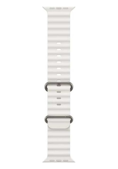 Apple Watch Ultra 49mm Uyumlu Silikon Kordon Krd-75 - Beyaz - T24697