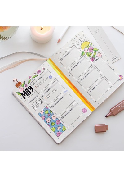 A5 Bullet Journal Noktalı Defter 140 Gr. 80 Yaprak Silver Glow