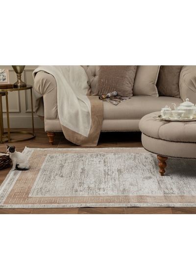 Madame Coco Audra İplik Boyalı Kadife Halı Hal-150160 X 230 Cm-vızon
