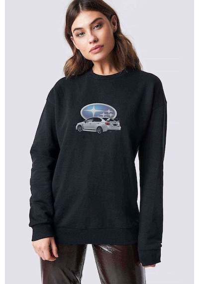 Wrx1 Baskılı Siyah Kadın Sweashirt