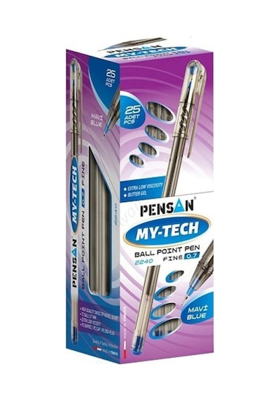 Pensan My-Tech Tükenmez Kalem 25'li Kutu Mavi