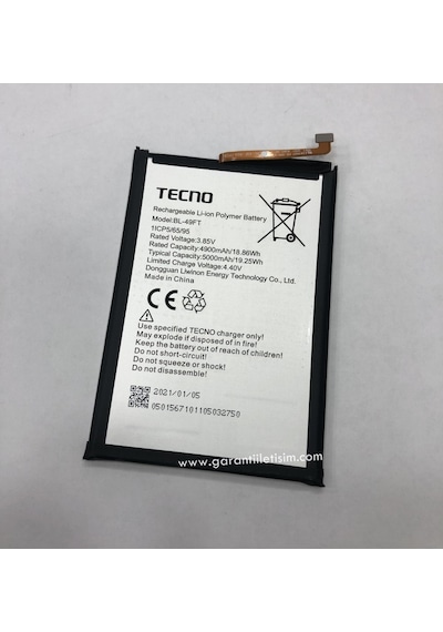 Tecno Spark 5 Pro Batarya 5000 Mah