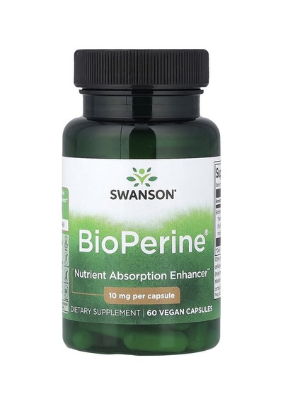 Swanson Vitamins, Bioperine , 10 Mg, 60 Vegan Capsules