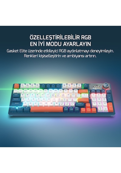 Gasket Elite X RGB Wireless/Bluetooth/Kablolu Mekanik Hot-Swap Yağlı Switch Klavye