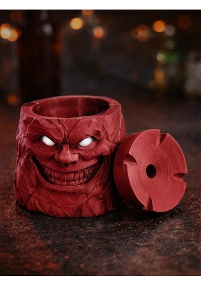 Alse 3d Korku Tasarımlı 3d Kül Tablası Kapaklı, Dekoratif, Özel Tasarım Masaüstü Aksesuarı 85mm X 82mm