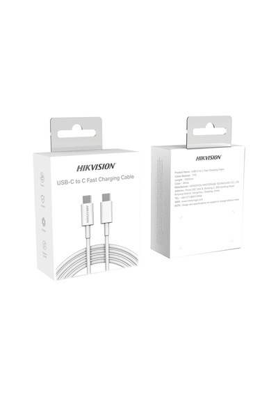 Hs-hub-cbc2c Usb-c To Usb-c Hızlı Şarj Ve Veri Kablosu 60w, 1m - Beyaz