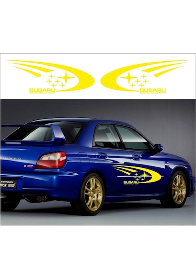 Subaru Rally Team Büyük Kapı Sağ Sol Özel Yeni Sticker Set 80 30 Cm
