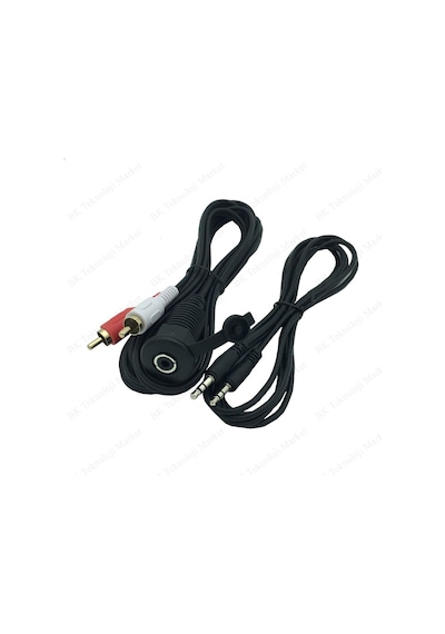 Su Geçirmez Panel Tipi 2/Rca To 3.5 Mm Aux Kablo