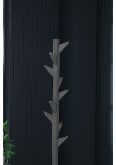 Ahşap Ayaklı Askılık Portmanto Modern Elbise Askısı 175 Cm Gri Diğer