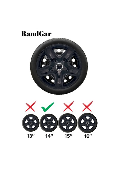 Renault R 9 Broadway 14 İnç Jant Kapağı 4 Adet Siyah S103 Rand