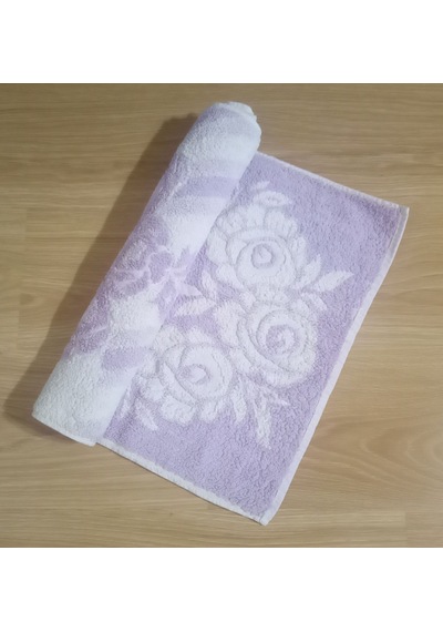 El Ve Yüz Havlusu Çiçekli Eflatun 45x90cm Çok Renkli