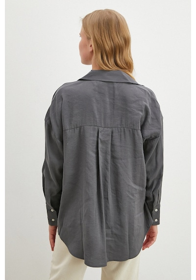 Never More Basic Modal Gömlek Antirasit Antrasit