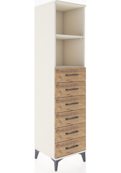 Hyperion Dolap 2 Raflı 6 Çekmeceli 44x44x182 Aytaşı-çam Aytaşı