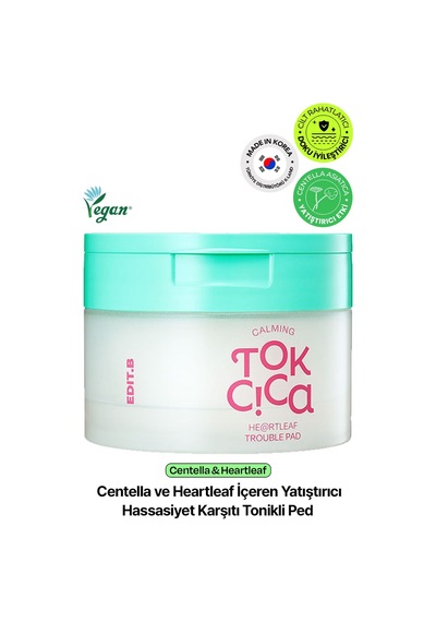 Edıtb Akneli Ciltler İçin Yatıştırıcı Tonikli Ped EDIT.B Calming Tok Cica Trouble Toner Pad 70 adet