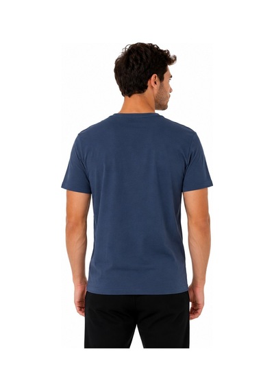 Tommy Life Erkek Mavi Bisiklet Yaka Tshirt 88498