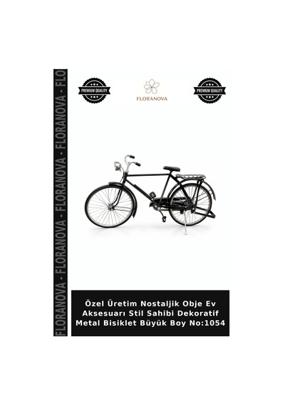 Özel Üretim Nostaljik Obje Ev Aksesuarı Stil Sahibi Dekoratif Metal Bisiklet Büyük Boy No:1054