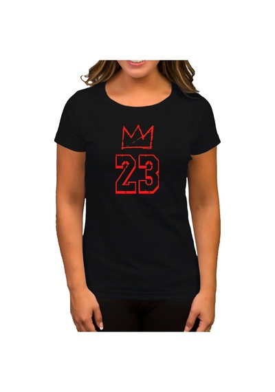 Lebron James King 23 Beyaz Kadın Tişört Beyaz