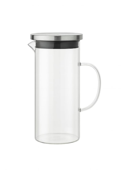Dekorasyaa Borosilikat Cam Sürahi Metal Kapaklı 1500ml