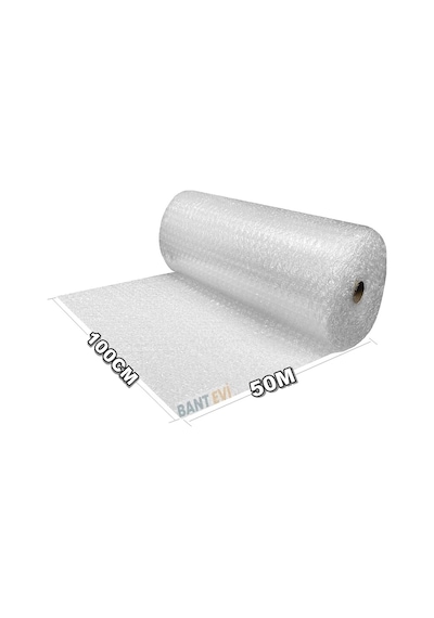 Bant Evi Balonlu Naylon Patpat 100cm Genişlikte Rulo Havalı Eşya Koruma Ambalaj Pat Pat 100cm X 50m