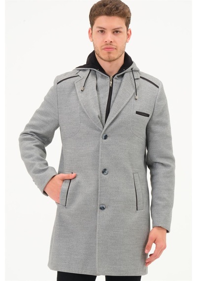 Dewberry Plt8371 Dewbrry Erkek Palto-Gri-Gri