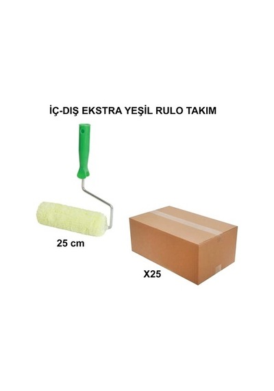 Extra Yeşil Rulo Takımı, 25 Cm, 25 Adet