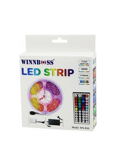 Rgb 3çip Kumandalı Şerit Led 5mt Bx40