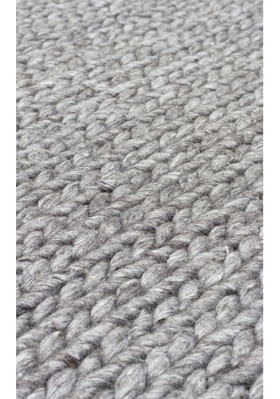 Eko Halı Jade Basketweave Grey Naturel Kazak Örgü Desenli El Dokuma Örgü Halı