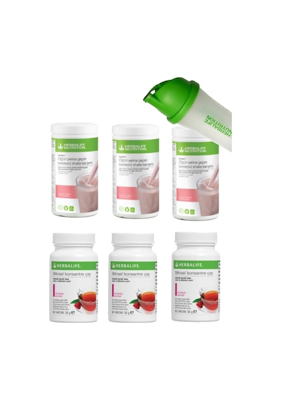 Herbalife Shake 3 Adet Ahududu + Çay 3 Adet Ahududu + Shaker Hediye