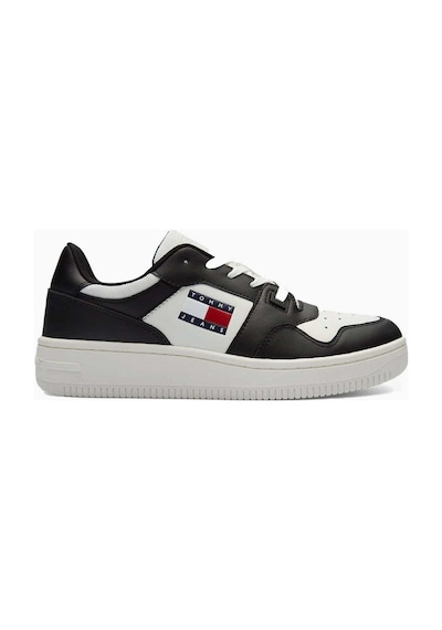 Kadın Tommy Hilfiger Retro Basket Low Top Sneakers En0en02505-5195 Black/ecru