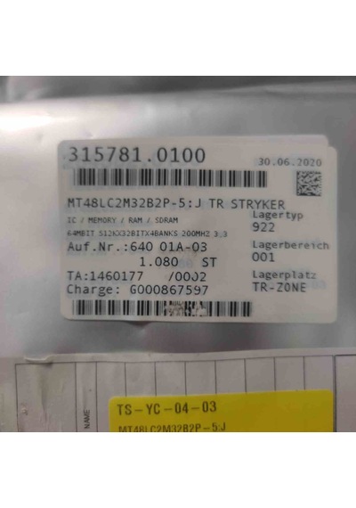 Mt48lc2m32b2p-5:j Smd Entegre