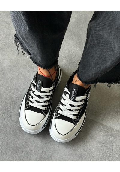 White Line Prens 120 Kadın Sneaker Ayakkabı Siyah Siyah