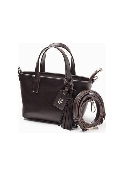 Molene Kahverengi Püskül Detaylı Mini Tote Çanta