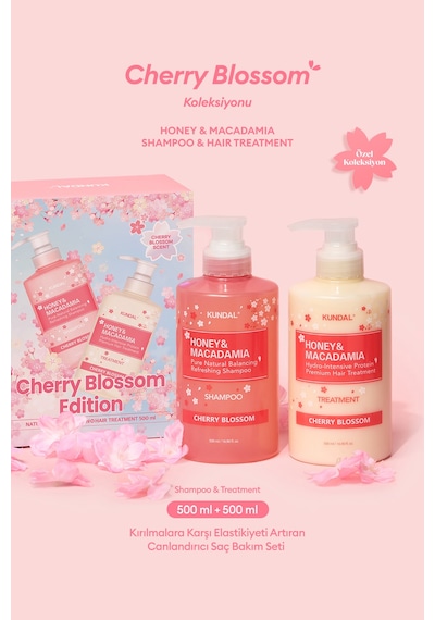 Kundal Honey & Macadamia Nature Shampoo+treatment-cherry Blossom Edition