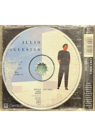 Julio Iglesias Agua Dulce, Agua Sala Maxi Single Cd