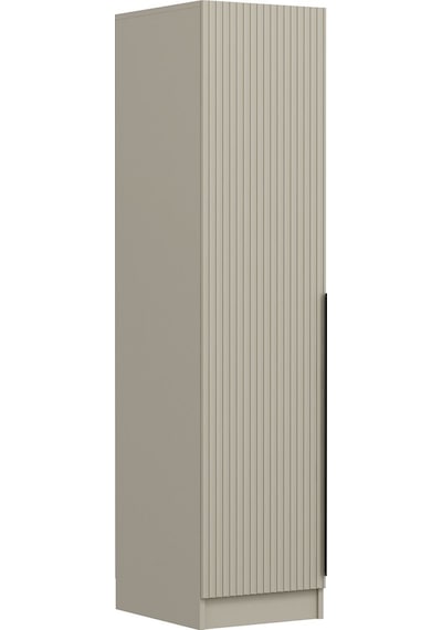 Minar Kale 1 Kapaklı Dolap Çizgili Mebran 210cm - Kumtaşı/kumtaşı - Raflı Kumtaşı