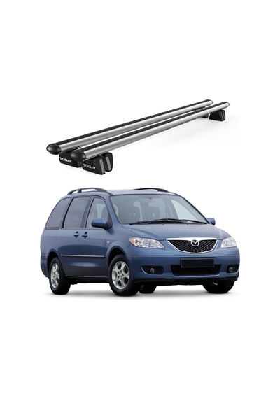 Pençe Mazda 5 Mpv 2005-2010 Uyumlu Gri Ara Atkı Port Bagaj Tavan Barı